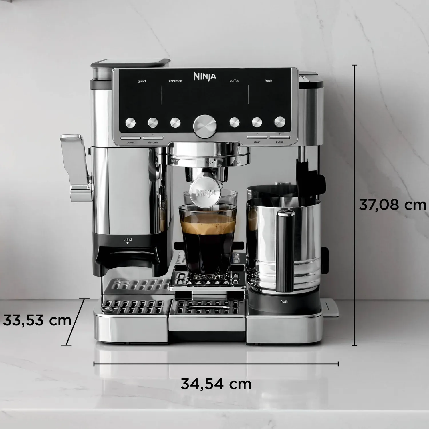 Ninja Luxe Café Pro Macchina Caffè Grani Argento