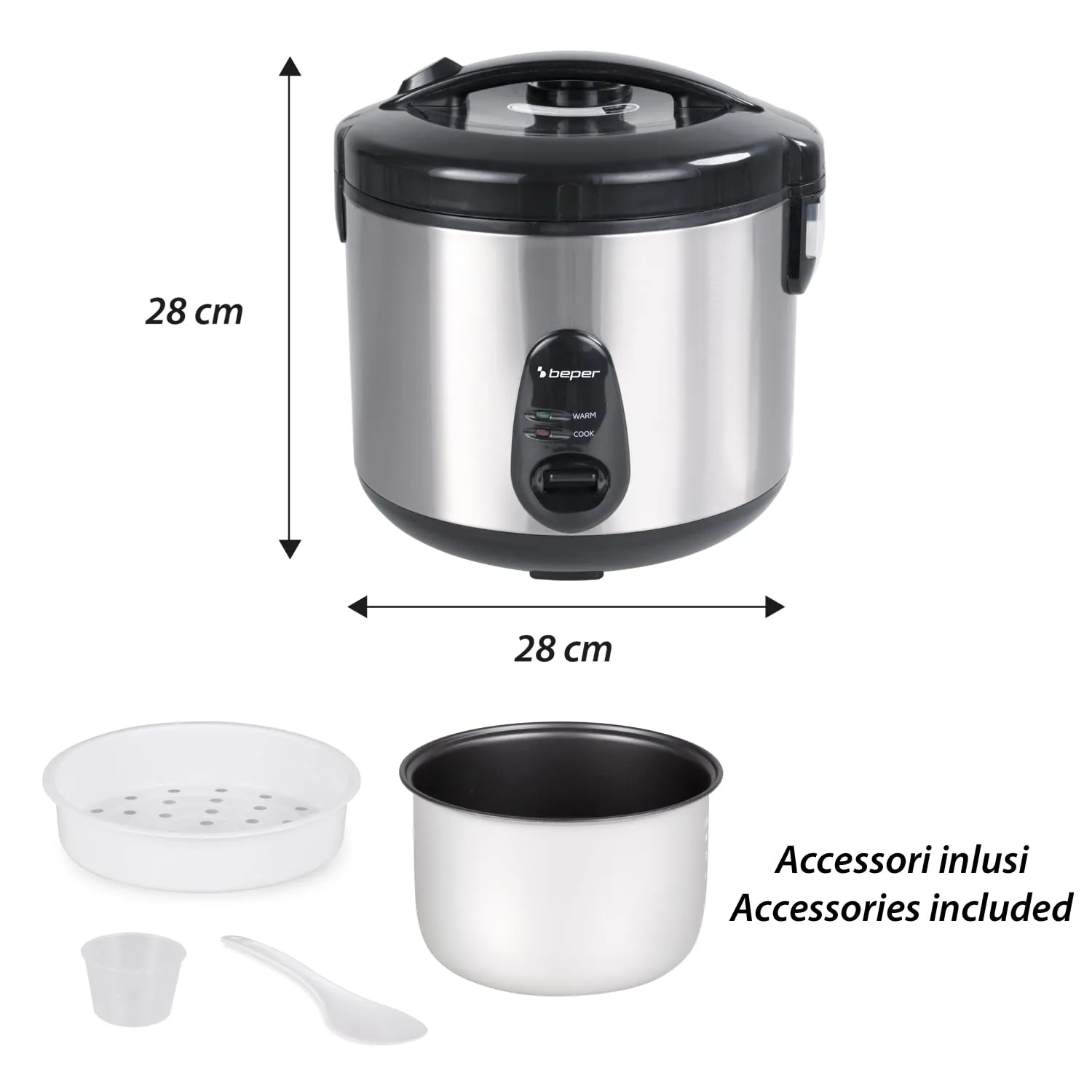 Beper Vaporé Max P101VAP020 cuociriso 1800g inox