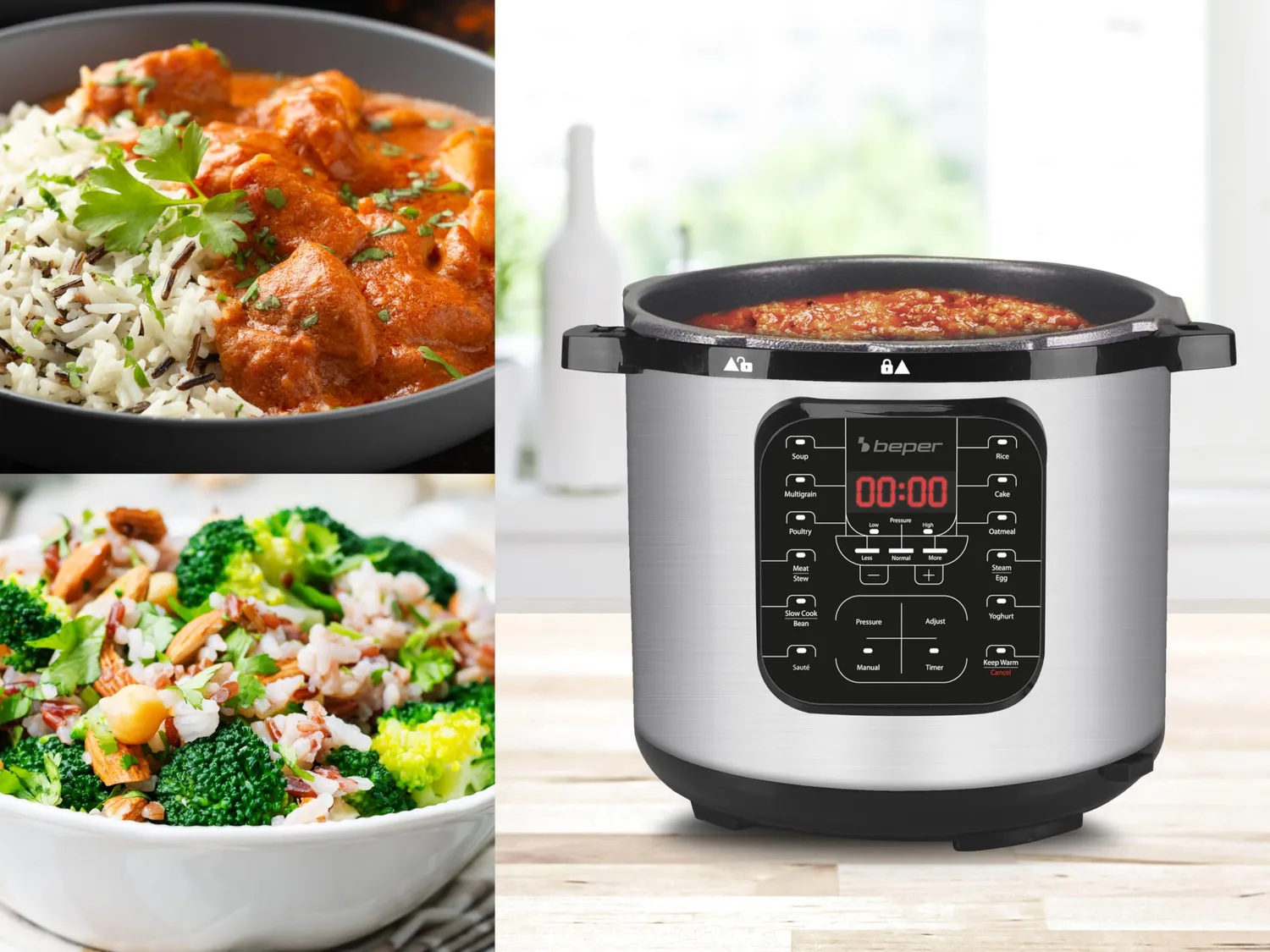 Beper P101COS001 Multicooker Pentola Pressione 6 L 15 Programmi