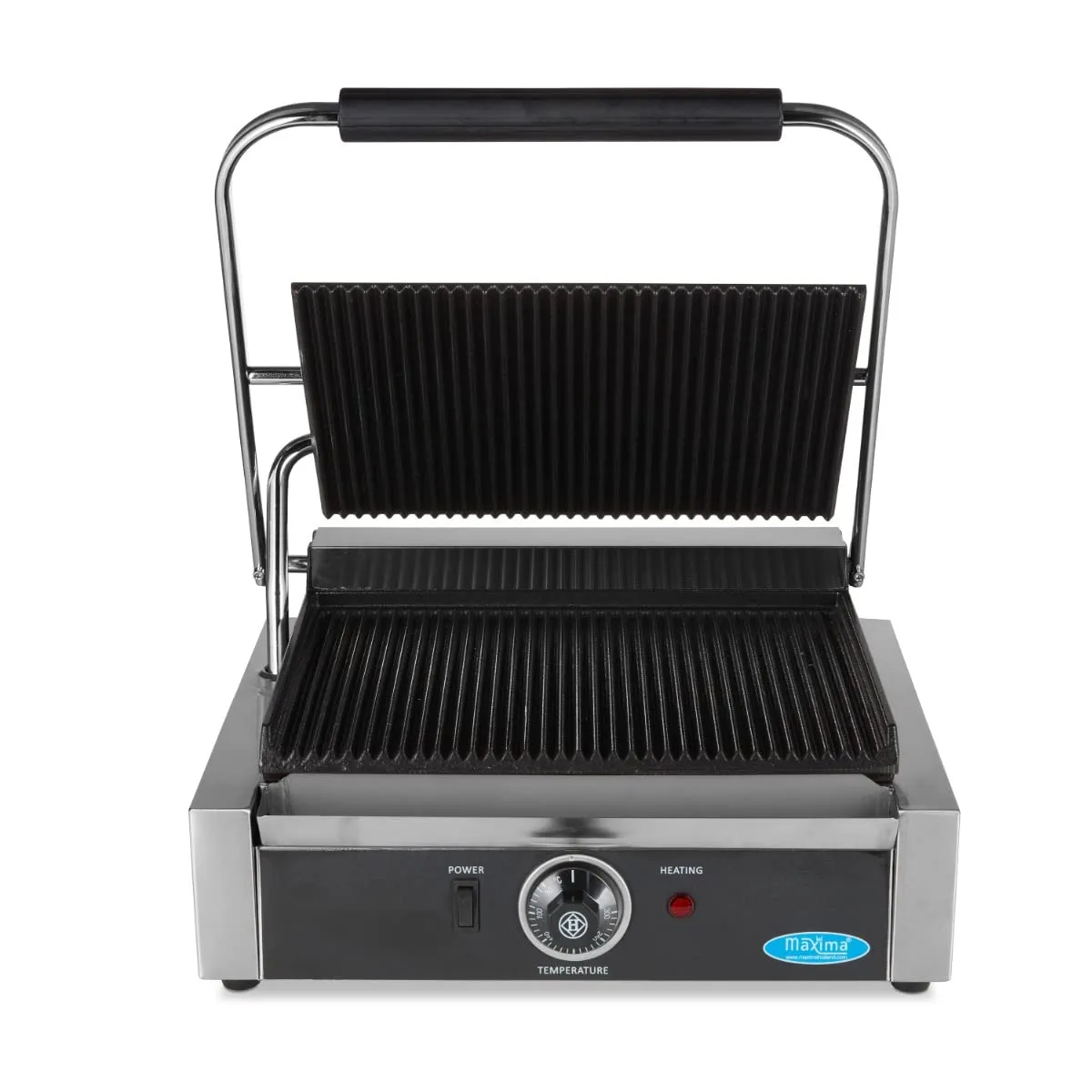 Maxima MCG Panini griglia contatto ghisa 2200 W scanalata