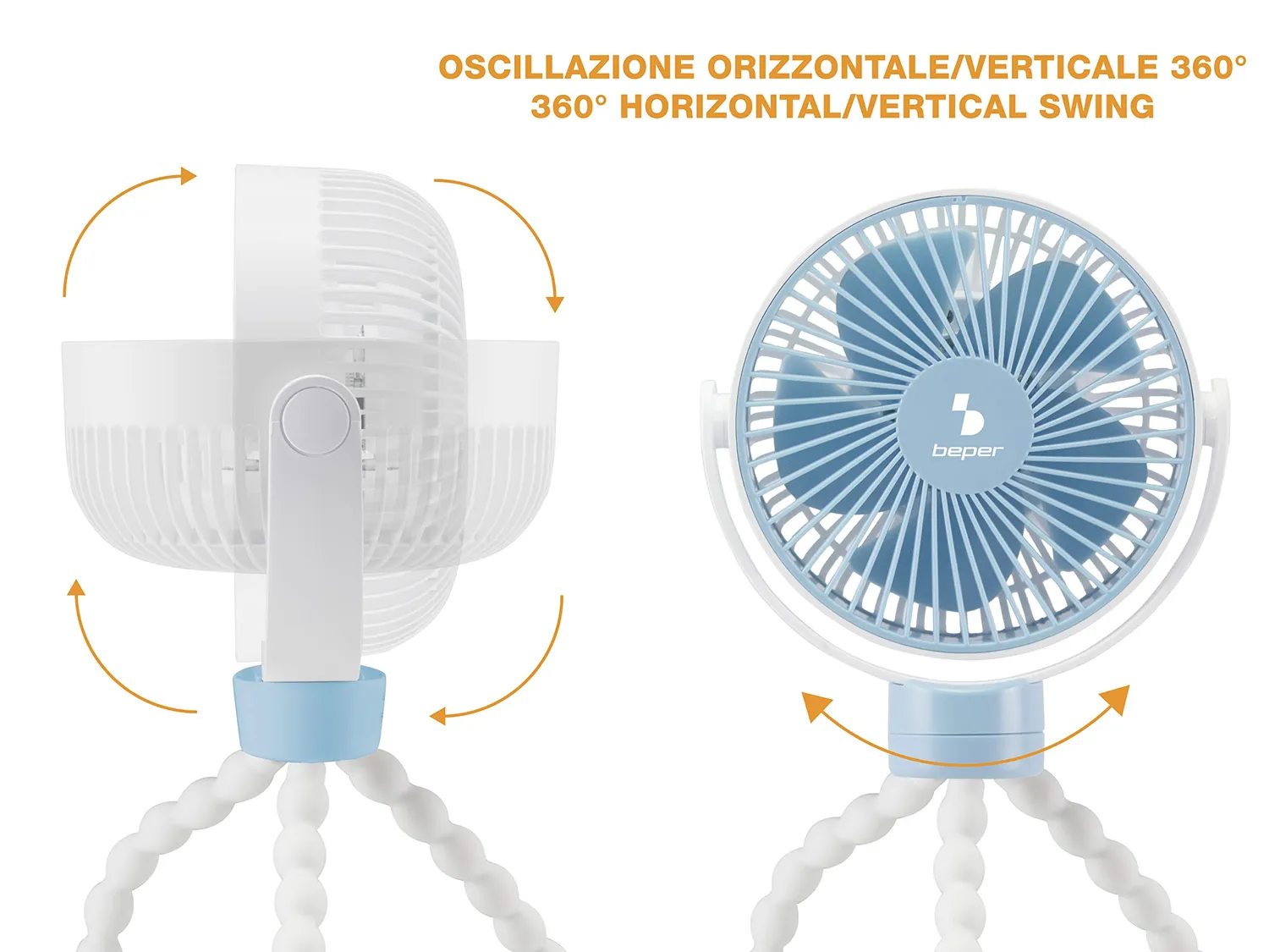 Beper P206VEN430 mini ventilatore USB con gambe LED
