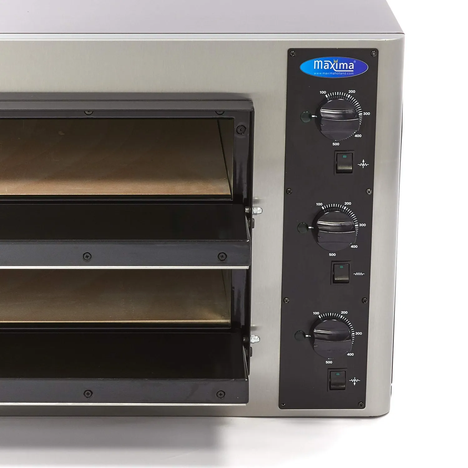 Maxima Deluxe forno pizza elettrico doppio 8x25cm 400V
