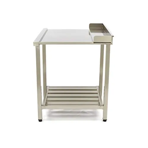 Maxima Tavolo Lavastoviglie 120x75 Destra con Alzatina Inox
