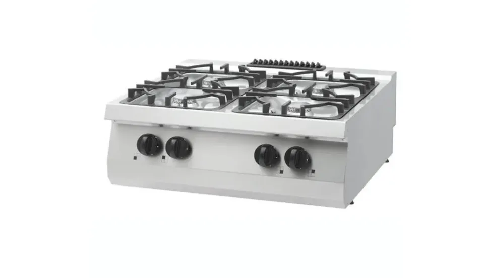 Maxima Heavy Duty piano cottura gas 4 fuochi 27 kW 70 cm